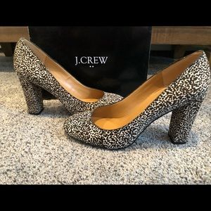 Brand new JCREW calf hair pumps